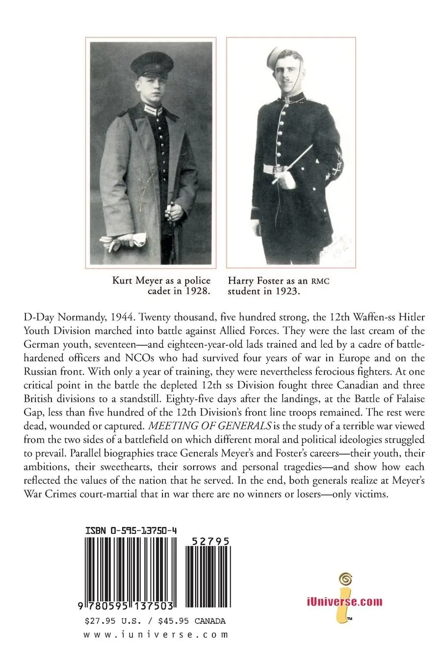 Rückseite: 9780595137503 | Meeting of Generals | Tony Foster | Taschenbuch | Englisch | 2000