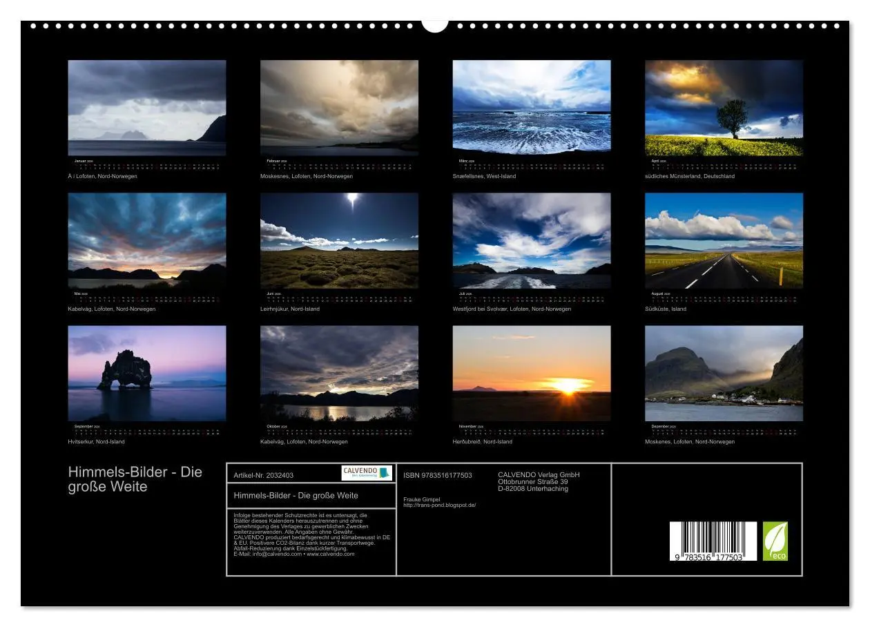 Bild: 9783516177503 | Himmels-Bilder - Die große Weite (hochwertiger Premium Wandkalender...