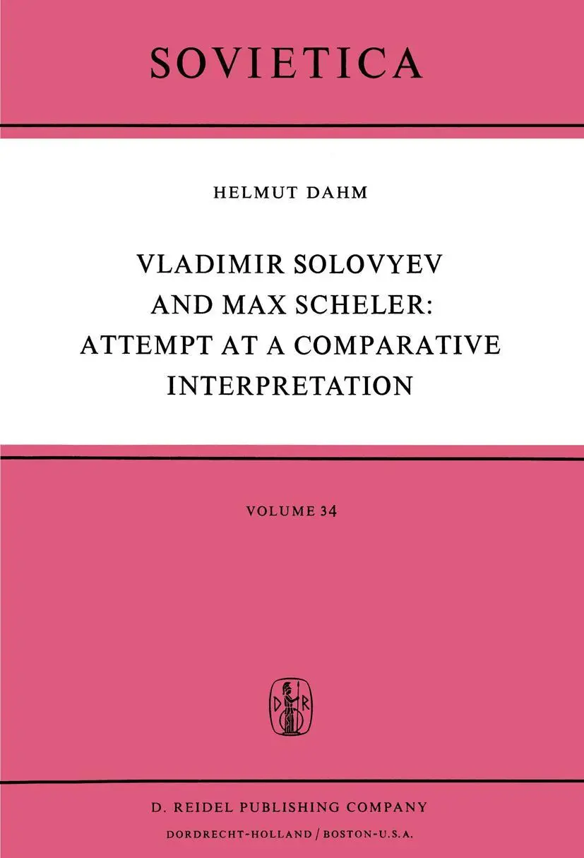 Cover: 9789401017503 | Vladimir Solovyev and Max Scheler: Attempt at a Comparative...