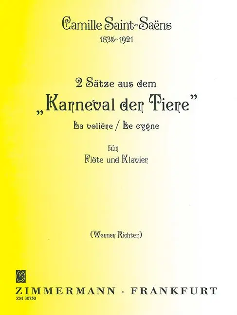 Cover: 9790010307503 | 2 Sätze aus dem "Karneval der Tiere" | Camille Saint-Saëns | Broschüre