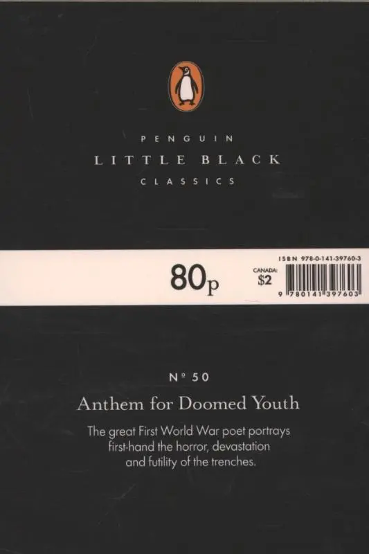 Rückseite: 9780141397603 | Anthem For Doomed Youth | Wilfred Owen | Taschenbuch | Englisch | 2015