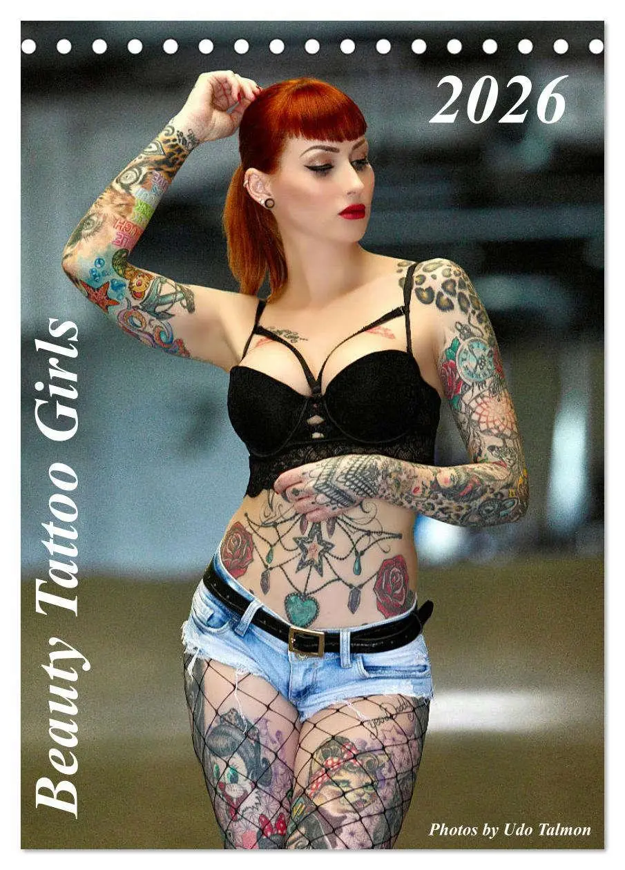 Cover: 9783516307603 | Beauty Tattoo Girls 2026 (Tischkalender 2026 DIN A5 hoch), CALVENDO...