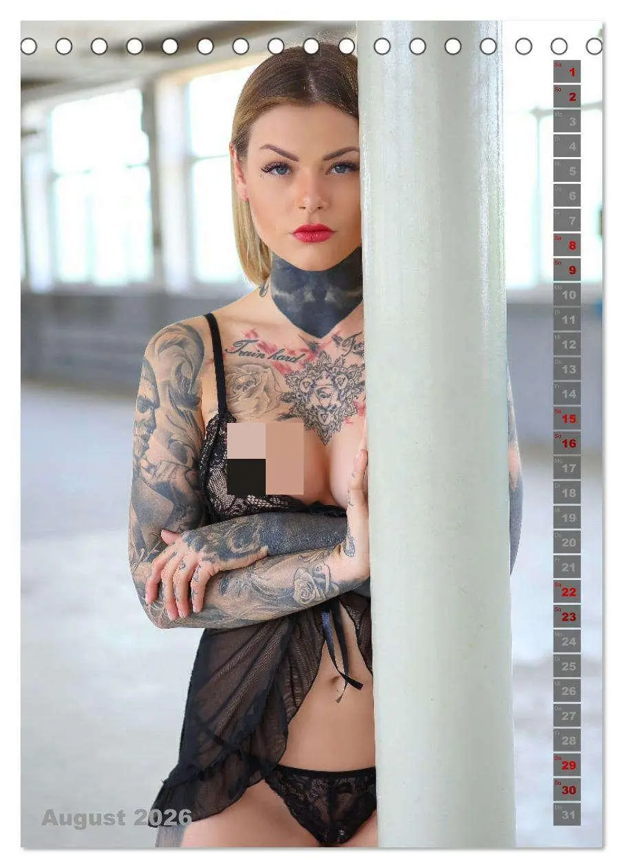 Bild: 9783516307603 | Beauty Tattoo Girls 2026 (Tischkalender 2026 DIN A5 hoch), CALVENDO...