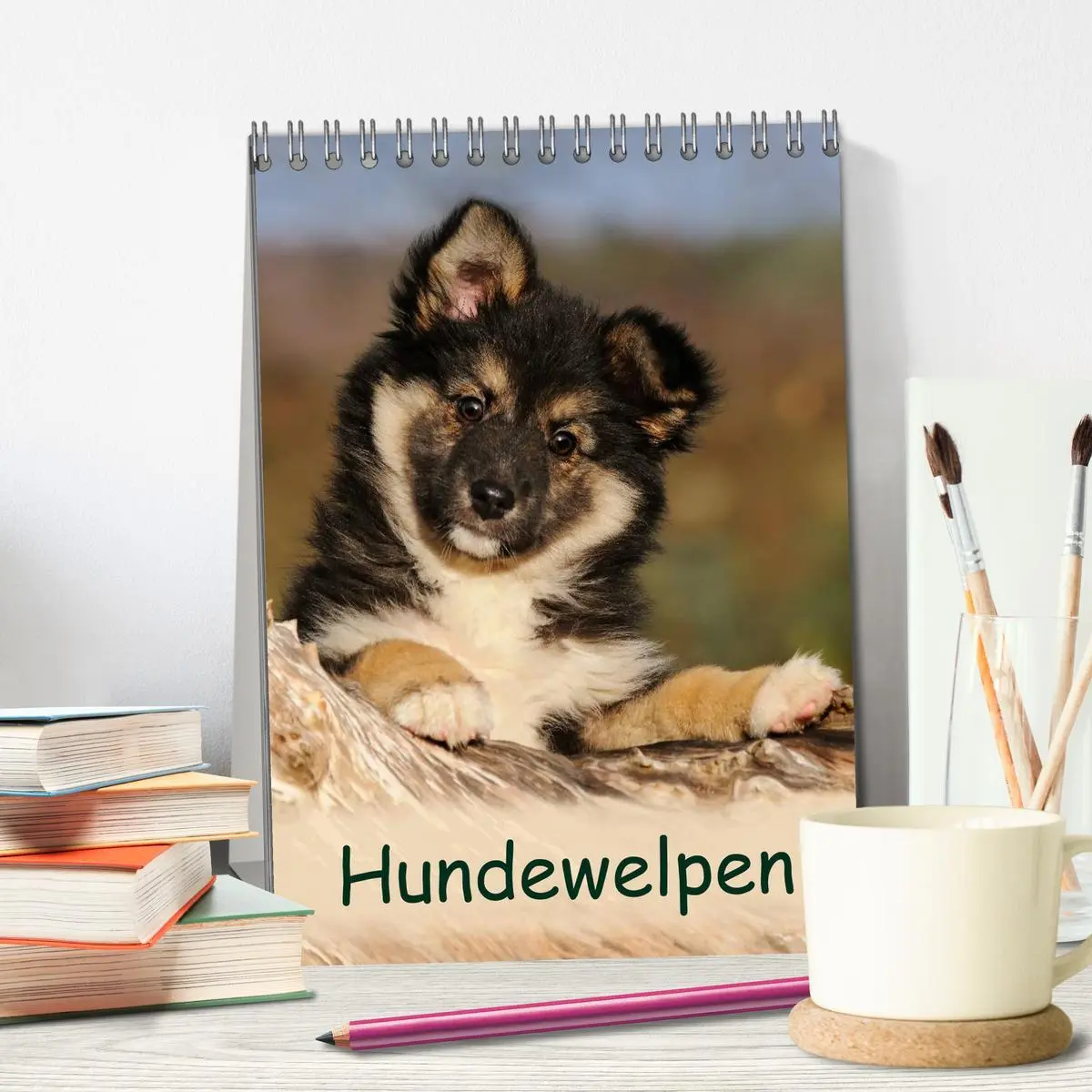 Bild: 9783516477603 | Hundewelpen (Tischkalender 2026 DIN A5 hoch), CALVENDO Monatskalender