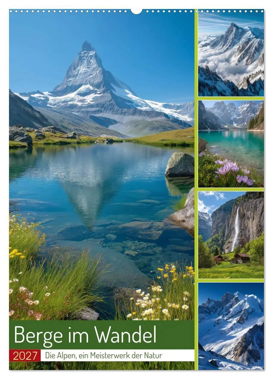 Cover: 9783516787603 | Berge im Wandel (Wandkalender 2027 DIN A2 hoch), CALVENDO...