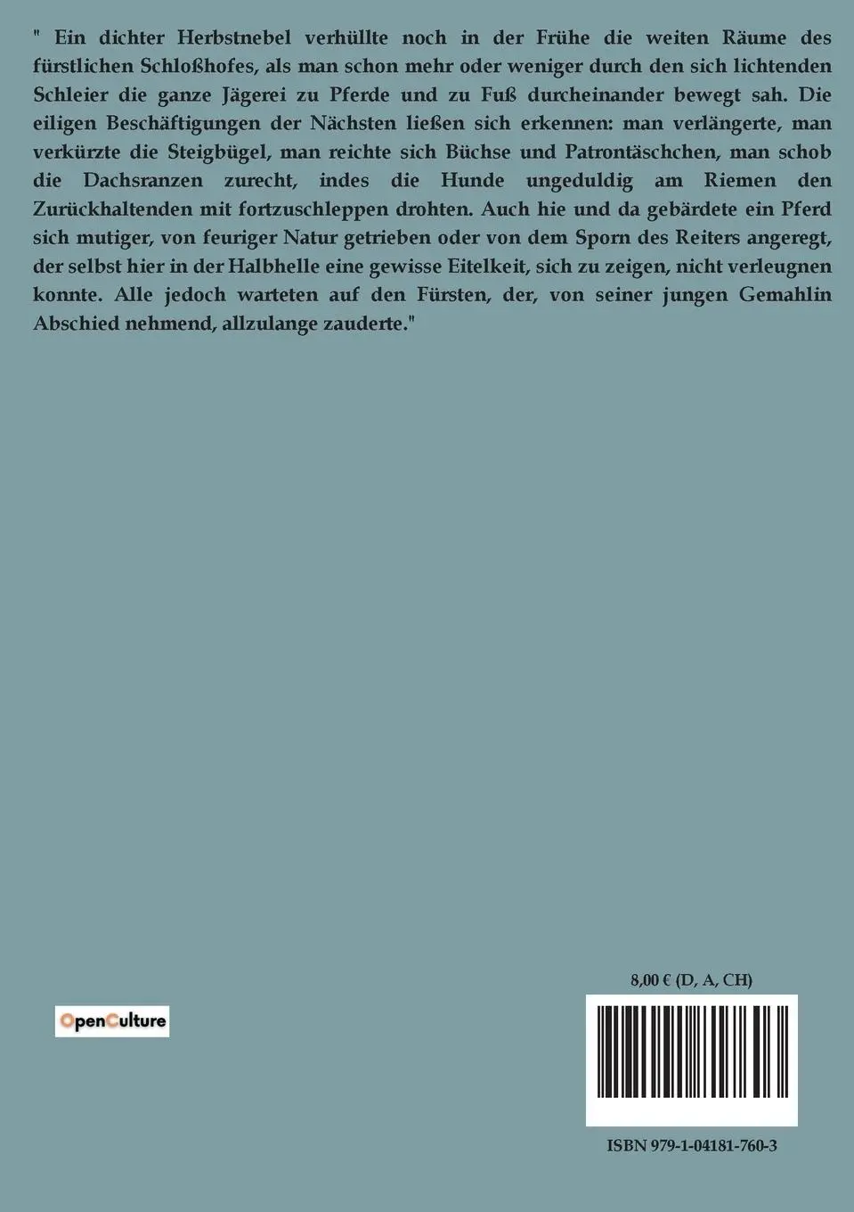 Rückseite: 9791041817603 | Novelle | Wolfgang Johann von Goethe | Taschenbuch | 26 S. | Deutsch