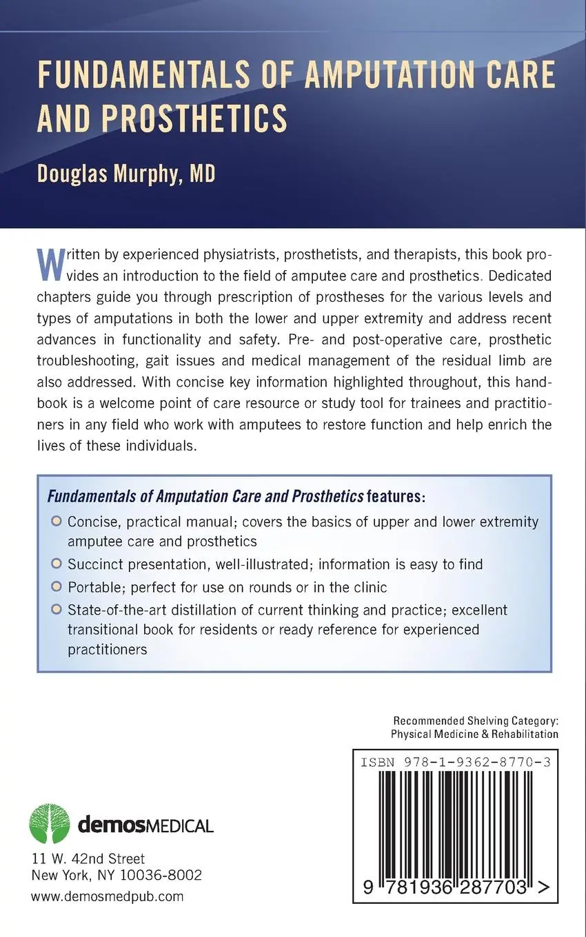 Rückseite: 9781936287703 | Fundamentals of Amputation Care and Prosthetics | Douglas MD Murphy
