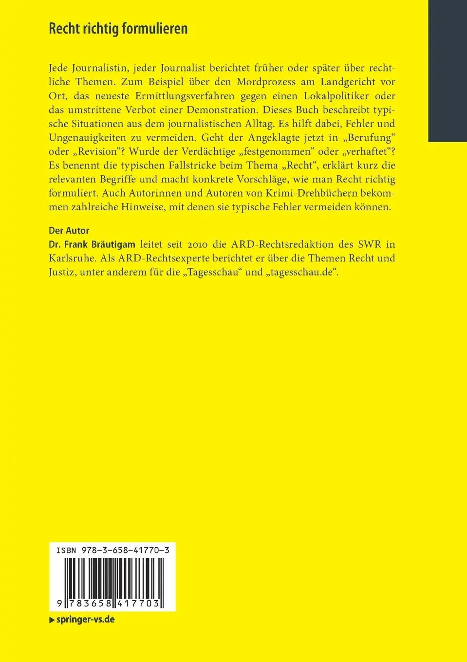 Rückseite: 9783658417703 | Recht richtig formulieren | Frank Bräutigam | Taschenbuch | Paperback