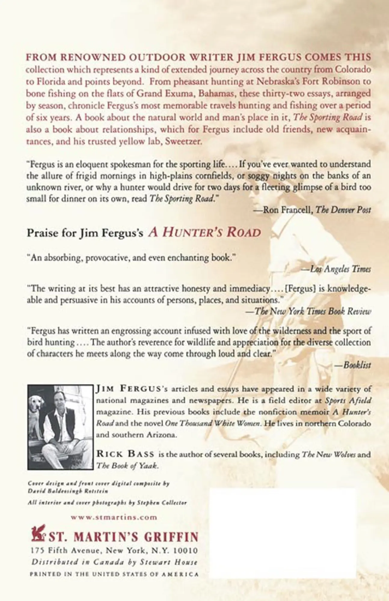 Rückseite: 9780312267803 | The Sporting Road | Jim Fergus | Taschenbuch | Englisch | 2000