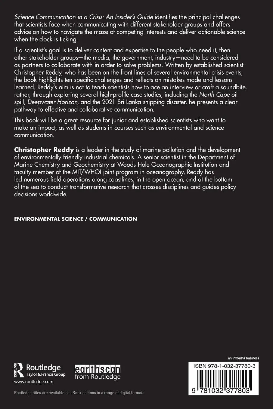 Rückseite: 9781032377803 | Science Communication in a Crisis | An Insider's Guide | Reddy | Buch