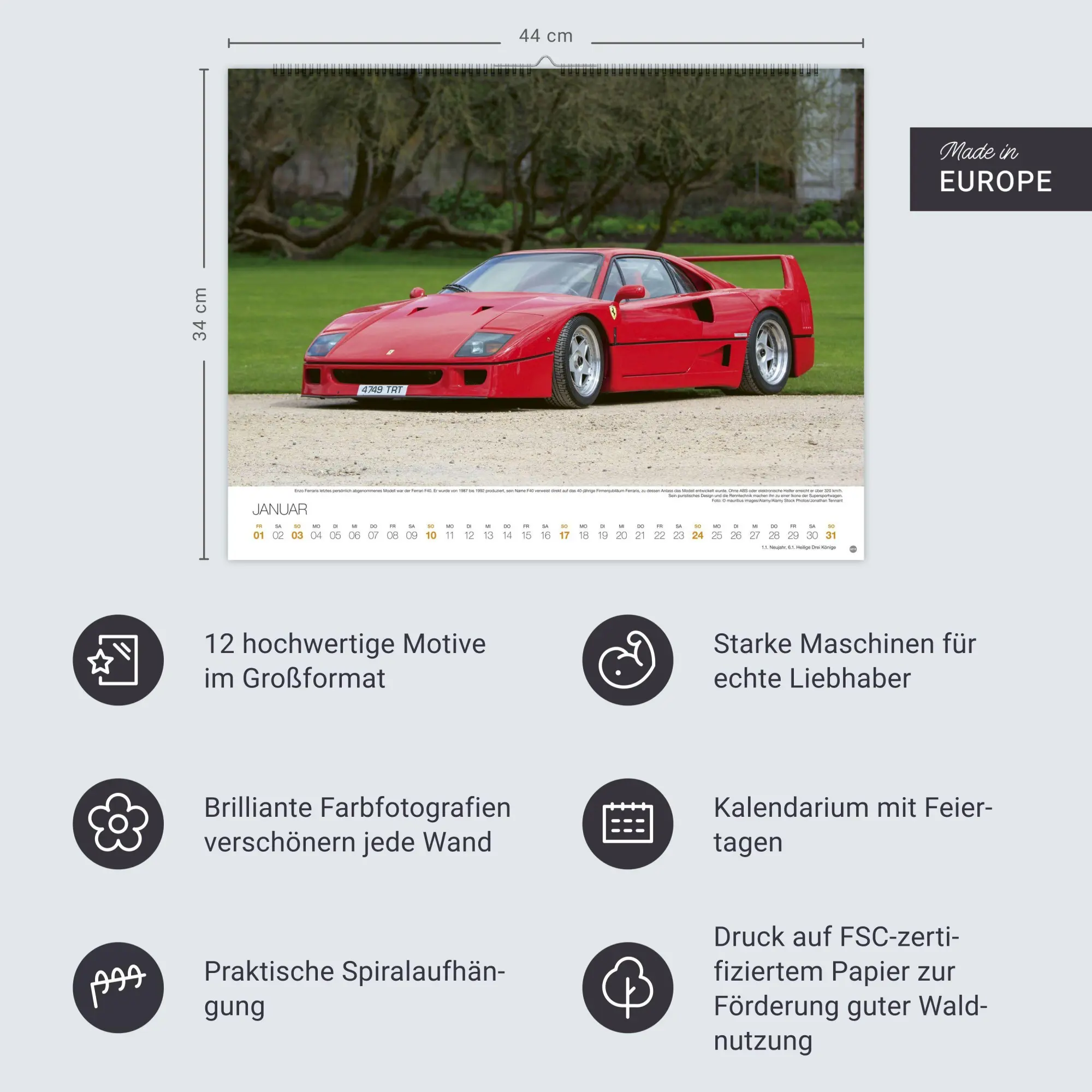 Bild: 9783756417803 | Legendäre Autos Posterkalender 2027 | Heye | Kalender | Spiralbindung