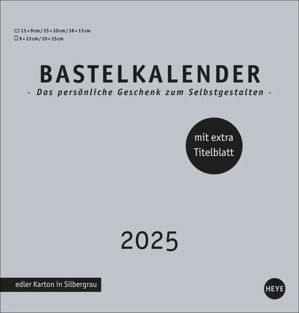 Cover: 9783756407903 | Premium-Bastelkalender silbergrau mittel 2025 | Kalender | Kalender