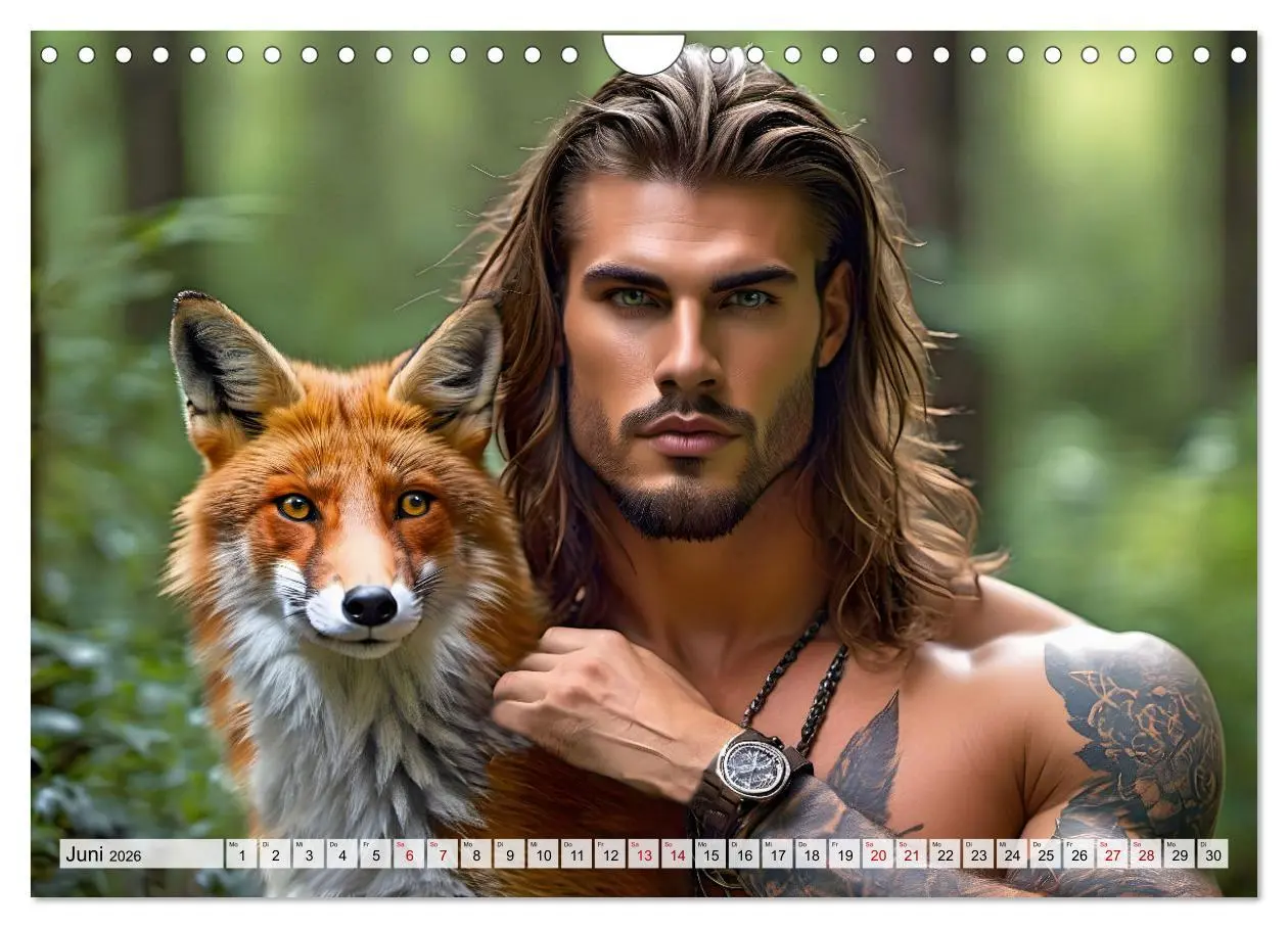 Bild: 9783457318003 | Naturburschen im Wald - Muskeln, Tattoos und Waldbewohner...