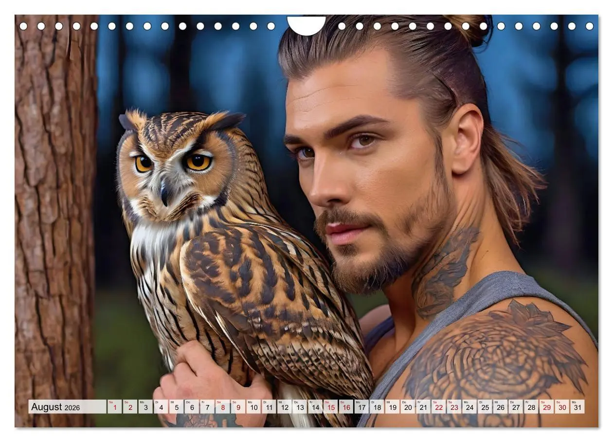 Bild: 9783457318003 | Naturburschen im Wald - Muskeln, Tattoos und Waldbewohner...