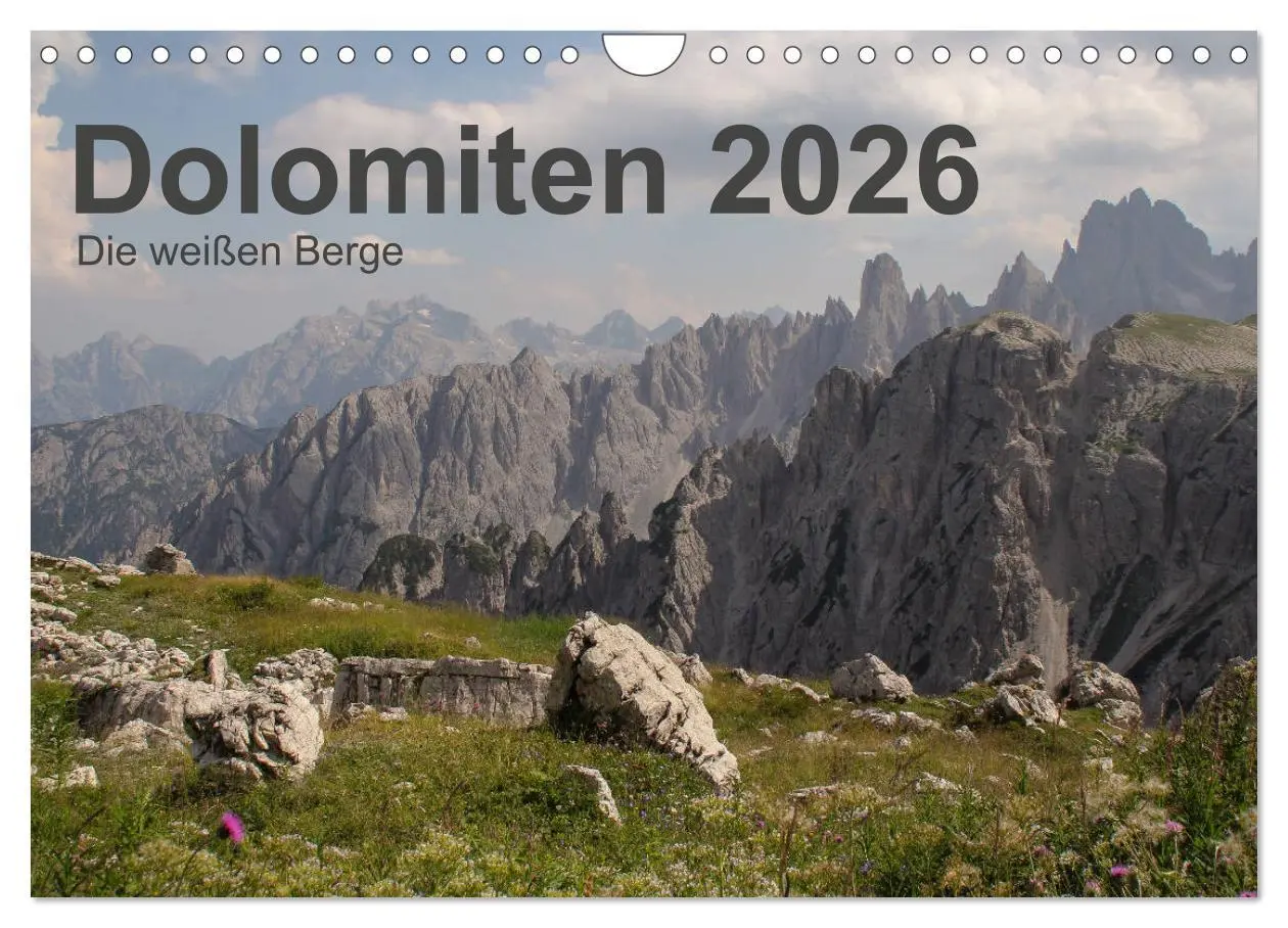 Cover: 9783457868003 | Dolomiten 2026 - Die weißen Berge (Wandkalender 2026 DIN A4 quer),...