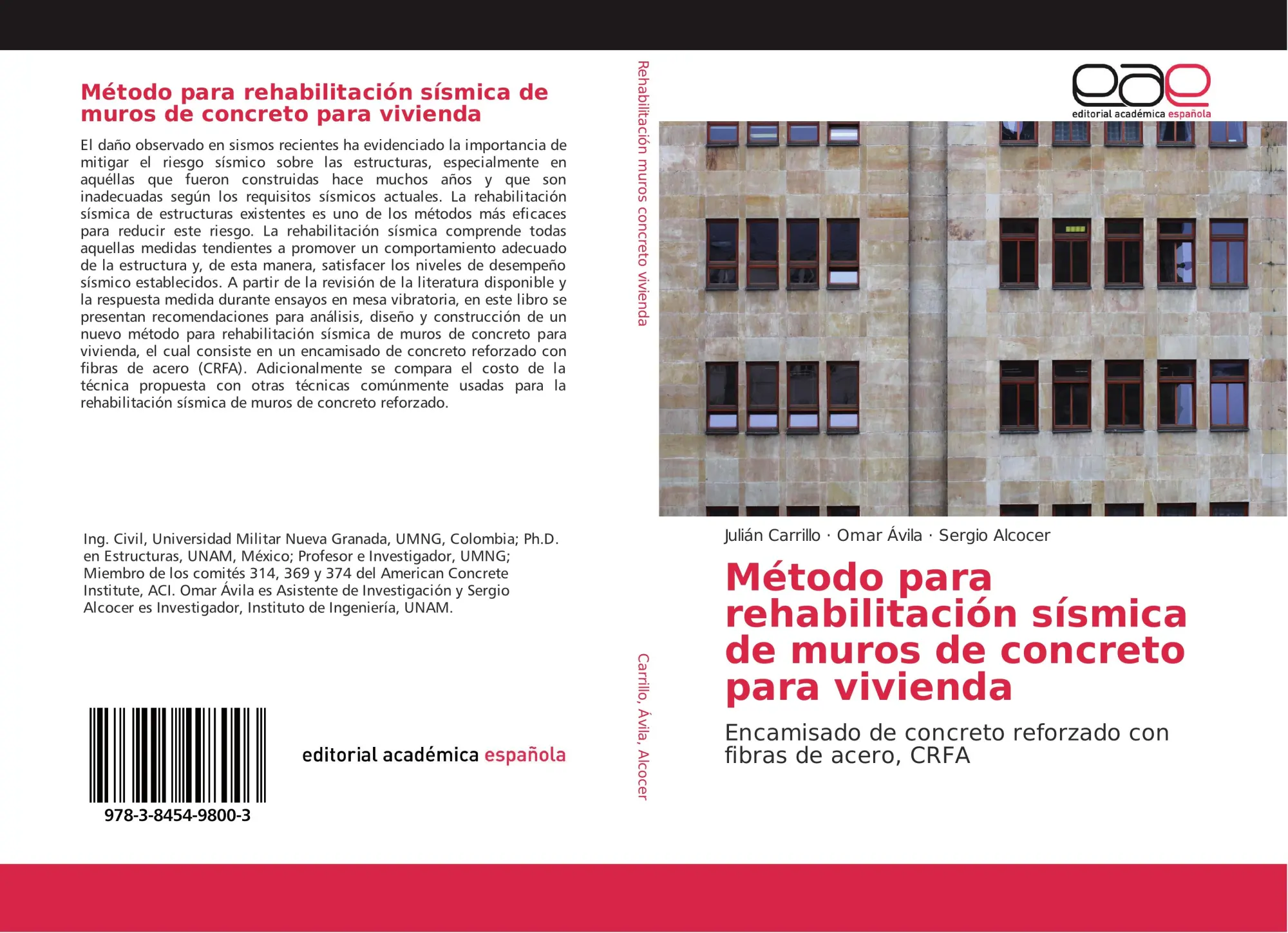 Cover: 9783845498003 | Método para rehabilitación sísmica de muros de concreto para vivienda