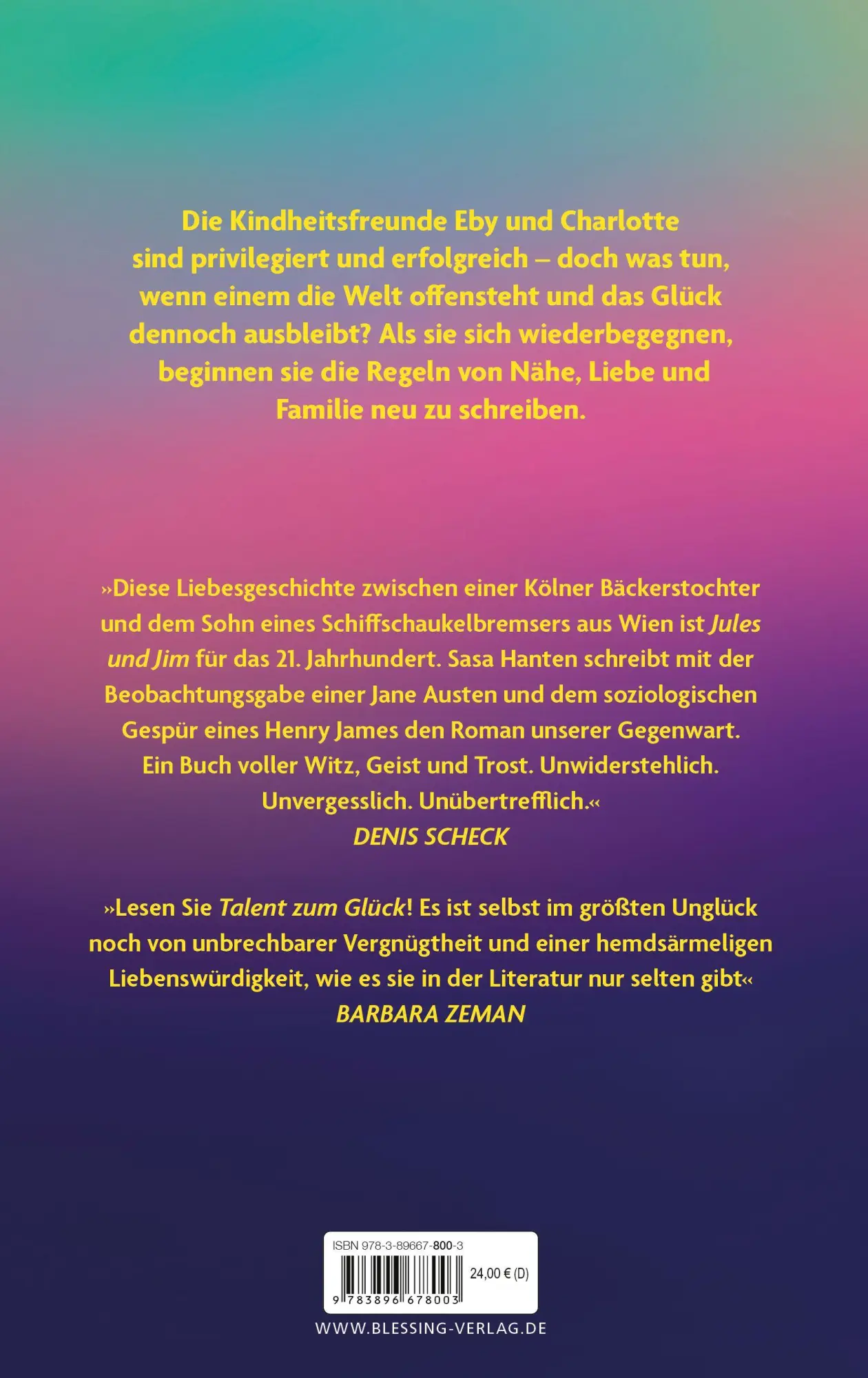 Bild: 9783896678003 | Talent zum Glück | Sasa Hanten | Buch | 496 S. | Deutsch | 2026