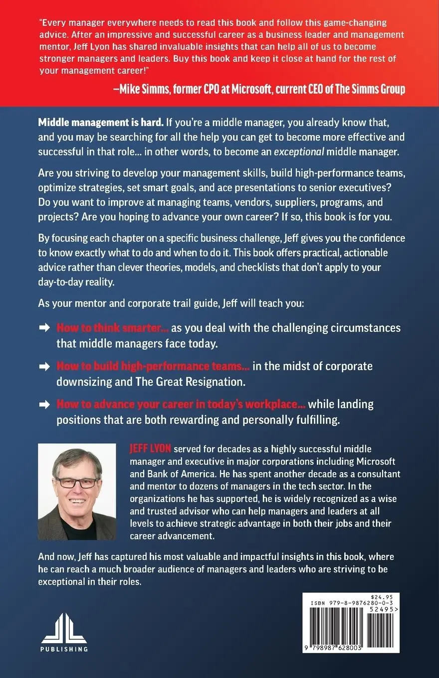 Rückseite: 9798987628003 | The Exceptional Middle Manager | Jeff Lyon | Taschenbuch | Englisch