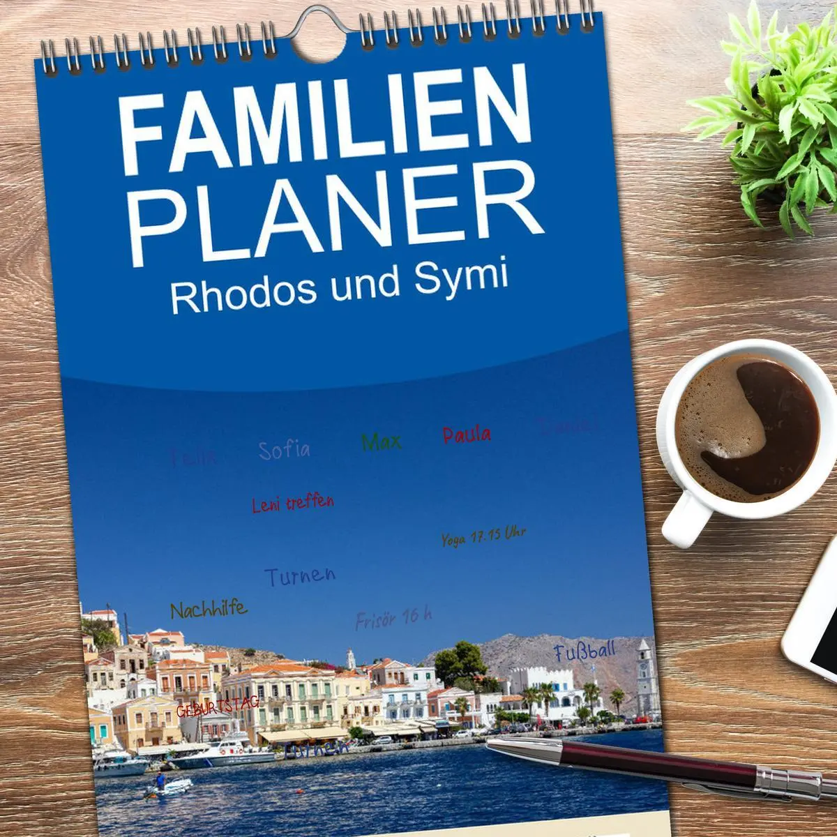 Bild: 9783516498103 | Familienplaner 2026 - Rhodos und Symi mit 5 Spalten (Wandkalender,...