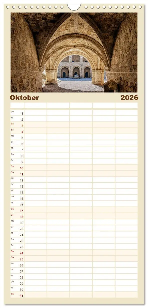 Bild: 9783516498103 | Familienplaner 2026 - Rhodos und Symi mit 5 Spalten (Wandkalender,...