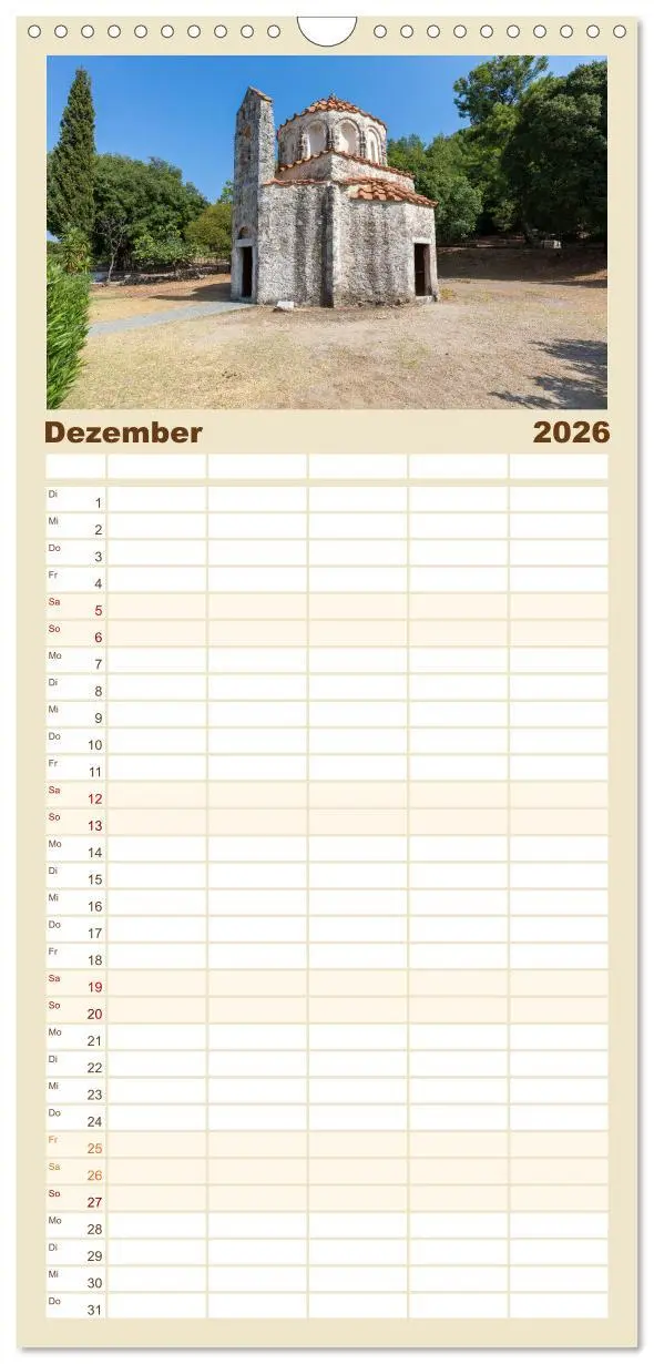 Bild: 9783516498103 | Familienplaner 2026 - Rhodos und Symi mit 5 Spalten (Wandkalender,...