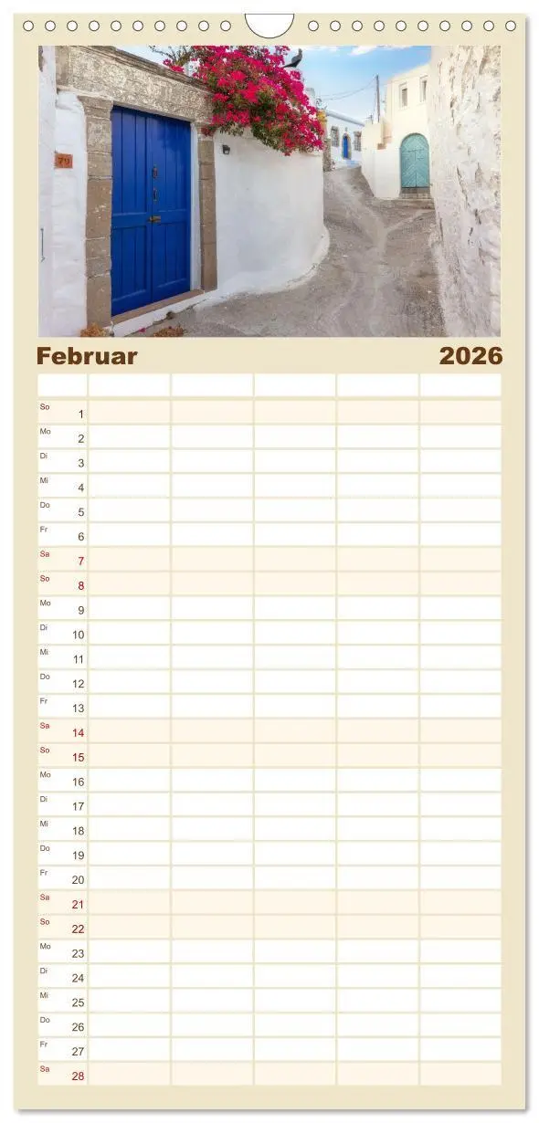 Bild: 9783516498103 | Familienplaner 2026 - Rhodos und Symi mit 5 Spalten (Wandkalender,...