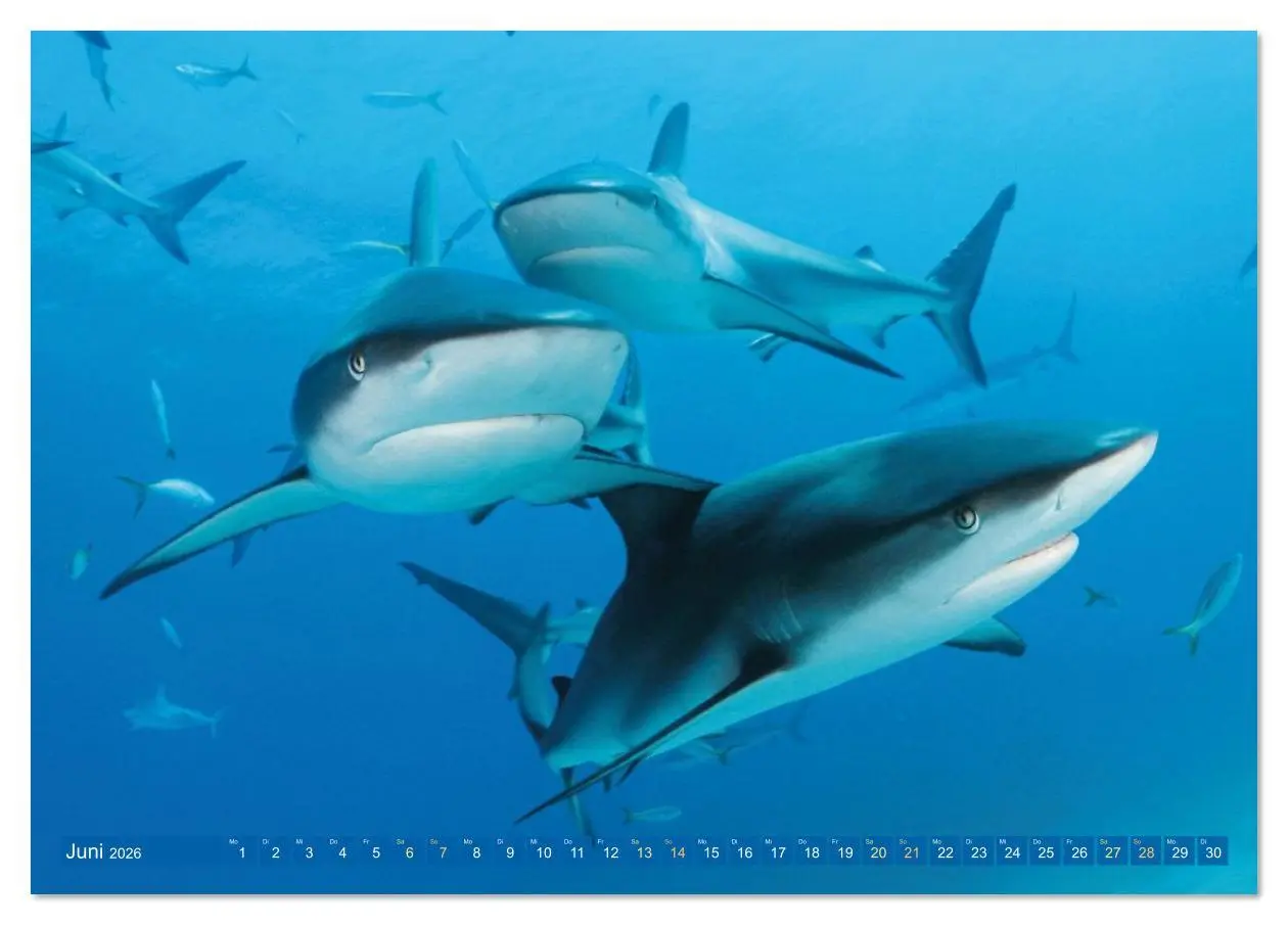 Bild: 9783516638103 | Hai: Raubtier der Meere (Tischkalender 2026 DIN A5 quer), CALVENDO...