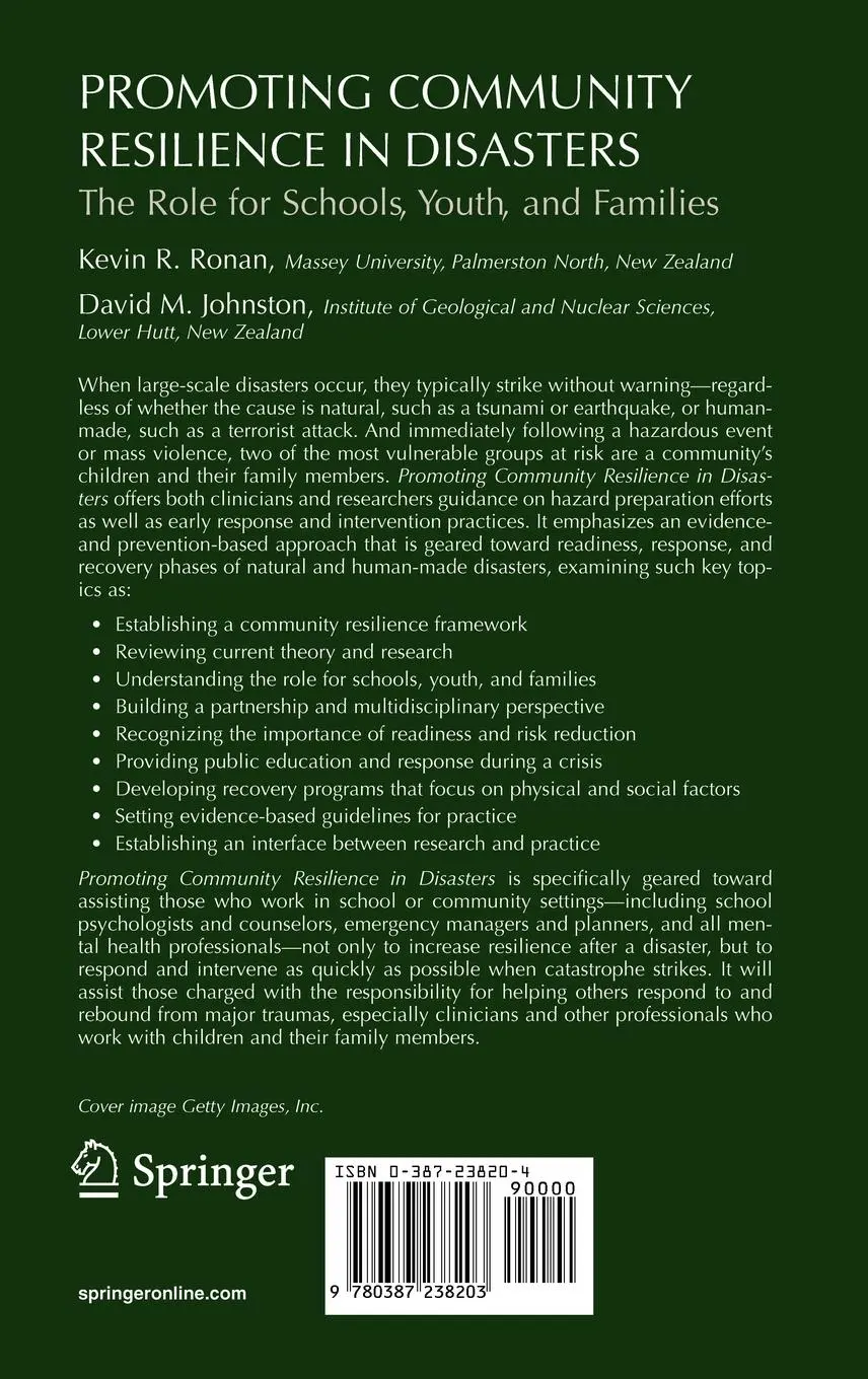 Rückseite: 9780387238203 | Promoting Community Resilience in Disasters | David Johnston (u. a.)