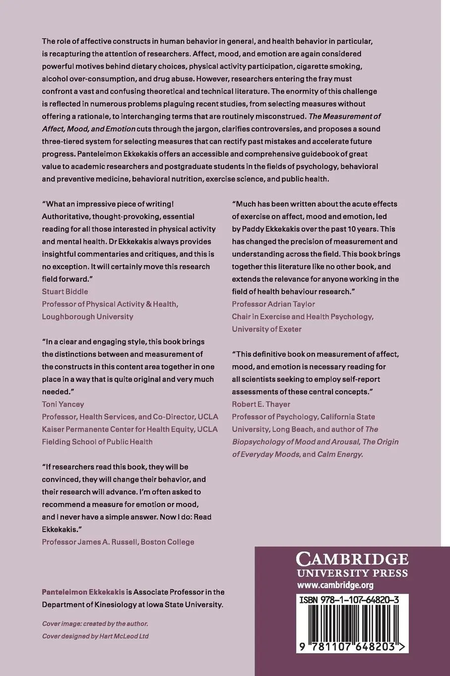 Rückseite: 9781107648203 | The Measurement of Affect, Mood, and Emotion | Panteleimon Ekkekakis