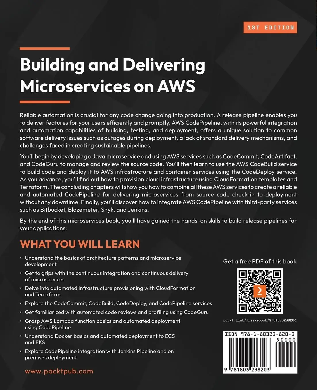 Rückseite: 9781803238203 | Building and Delivering Microservices on AWS | Amar Deep Singh | Buch