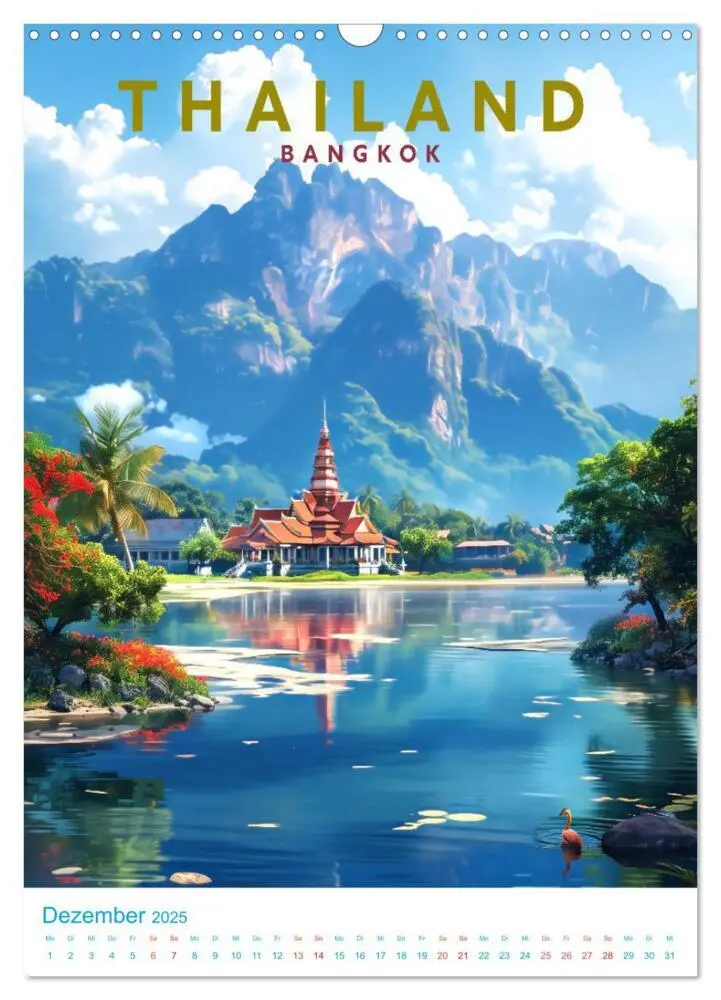 Bild: 9783435688203 | Thailand - Old School Poster Style (Wandkalender 2025 DIN A3 hoch),...