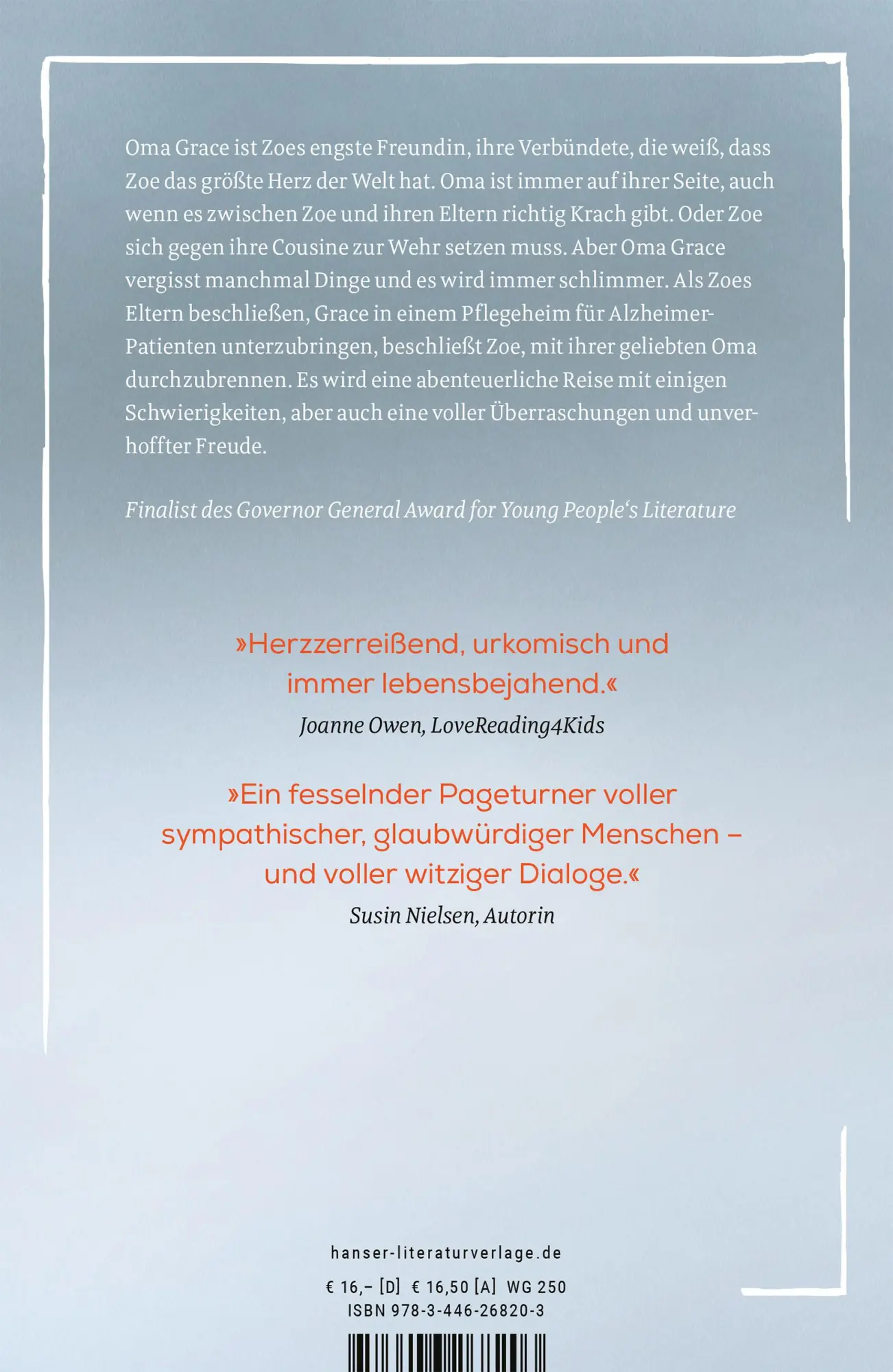 Bild: 9783446268203 | Zoe, Grace und der Weg zurück nach Hause | Allan Stratton | Buch