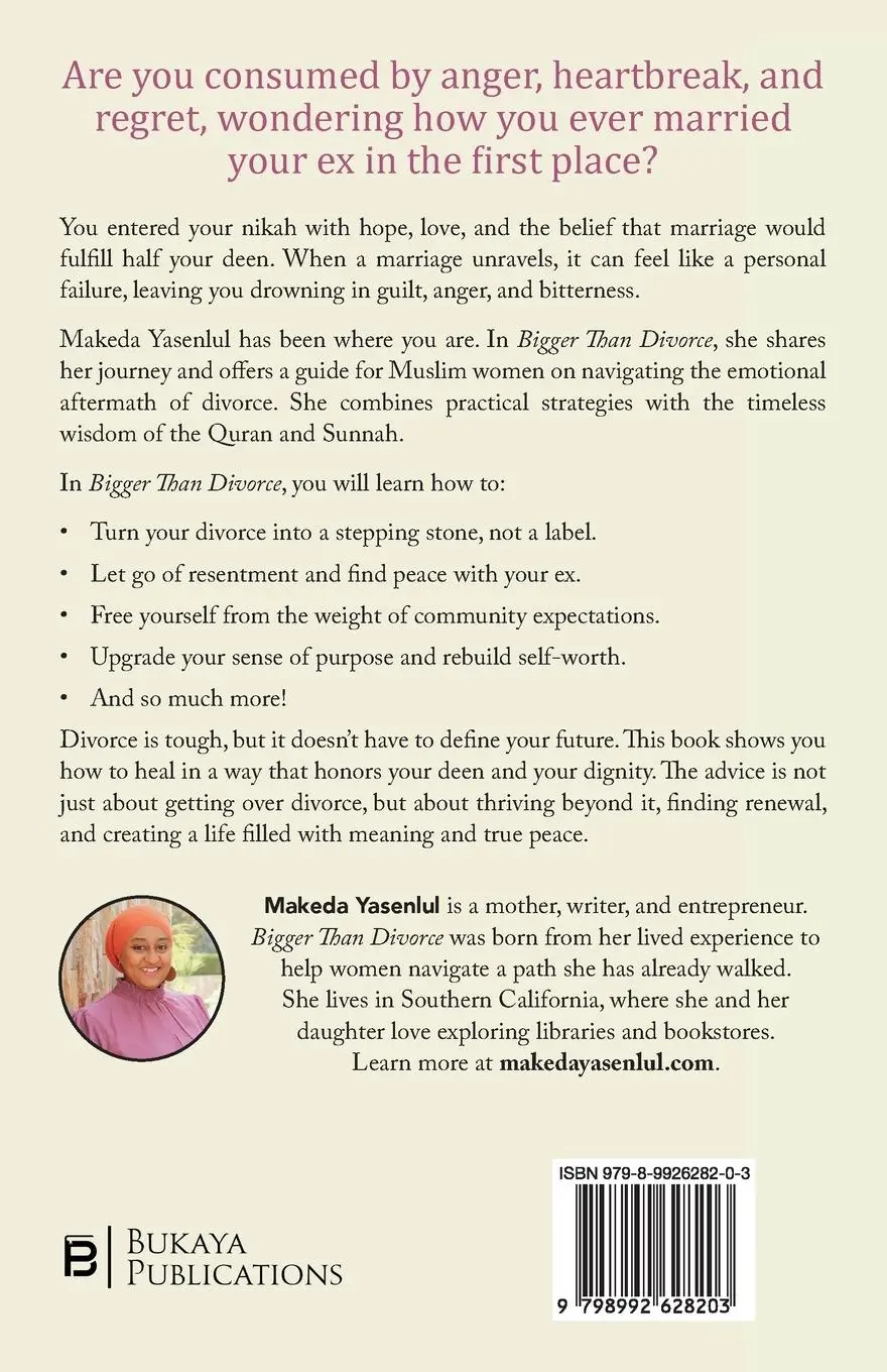 Rückseite: 9798992628203 | Bigger Than Divorce | A Muslim Woman's Path to Healing and Purpose