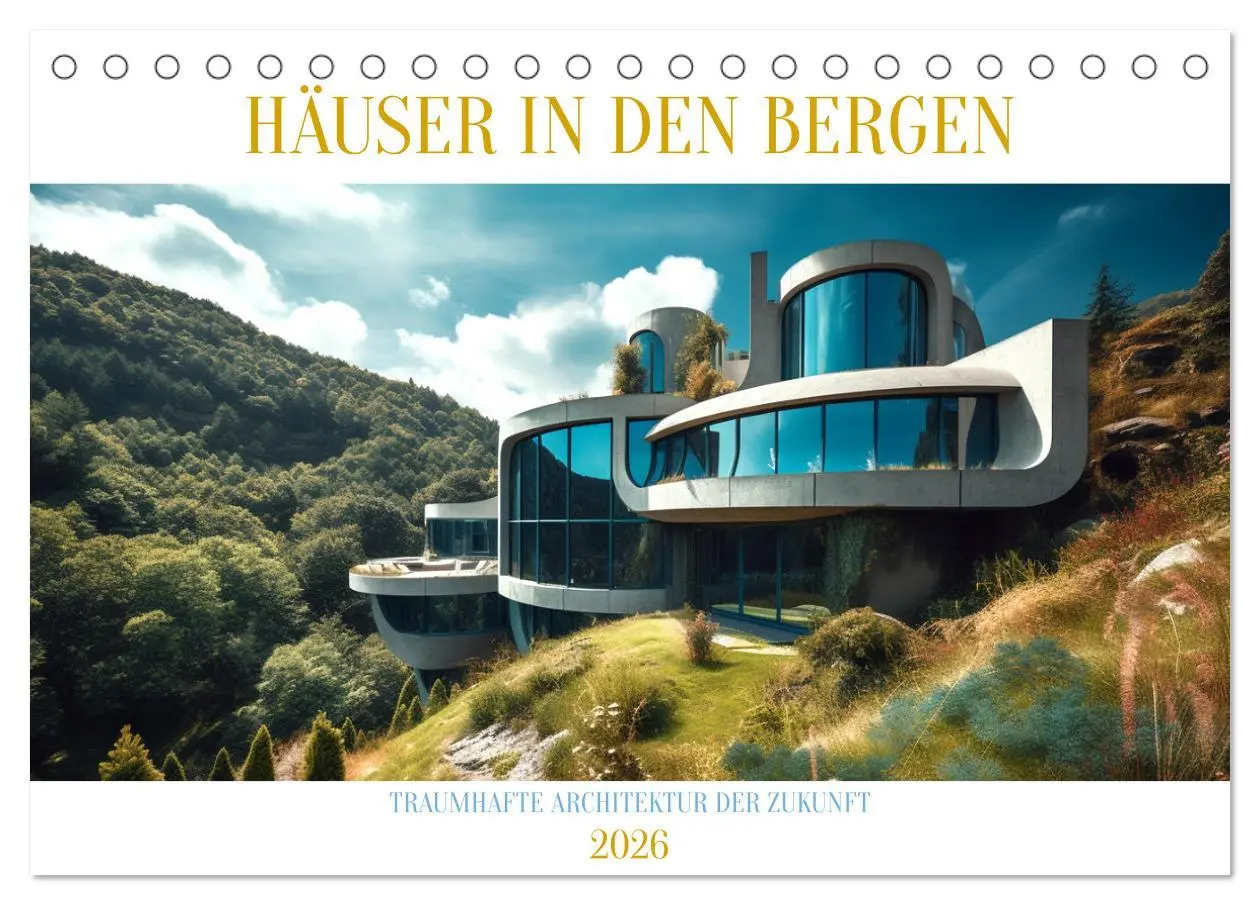 Cover: 9783457528303 | Häuser in den Bergen (Tischkalender 2026 DIN A5 quer), CALVENDO...