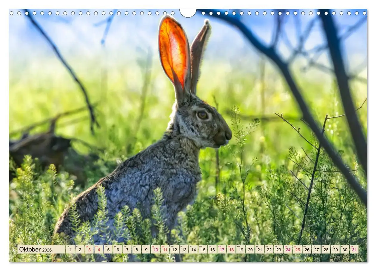 Bild: 9783457838303 | Feldhasen und Kaninchen (Wandkalender 2026 DIN A3 quer), CALVENDO...