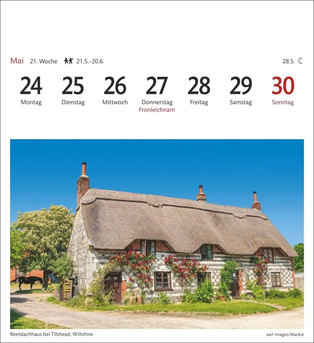 Bild: 9783840038303 | England Sehnsuchtskalender 2027 - Wochenkalender mit 53 Postkarten