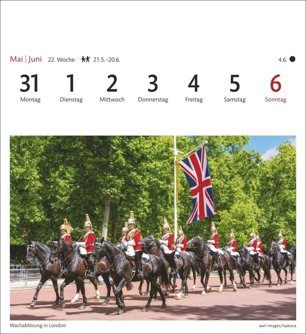 Bild: 9783840038303 | England Sehnsuchtskalender 2027 - Wochenkalender mit 53 Postkarten