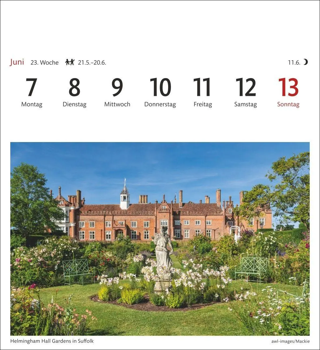 Bild: 9783840038303 | England Sehnsuchtskalender 2027 - Wochenkalender mit 53 Postkarten