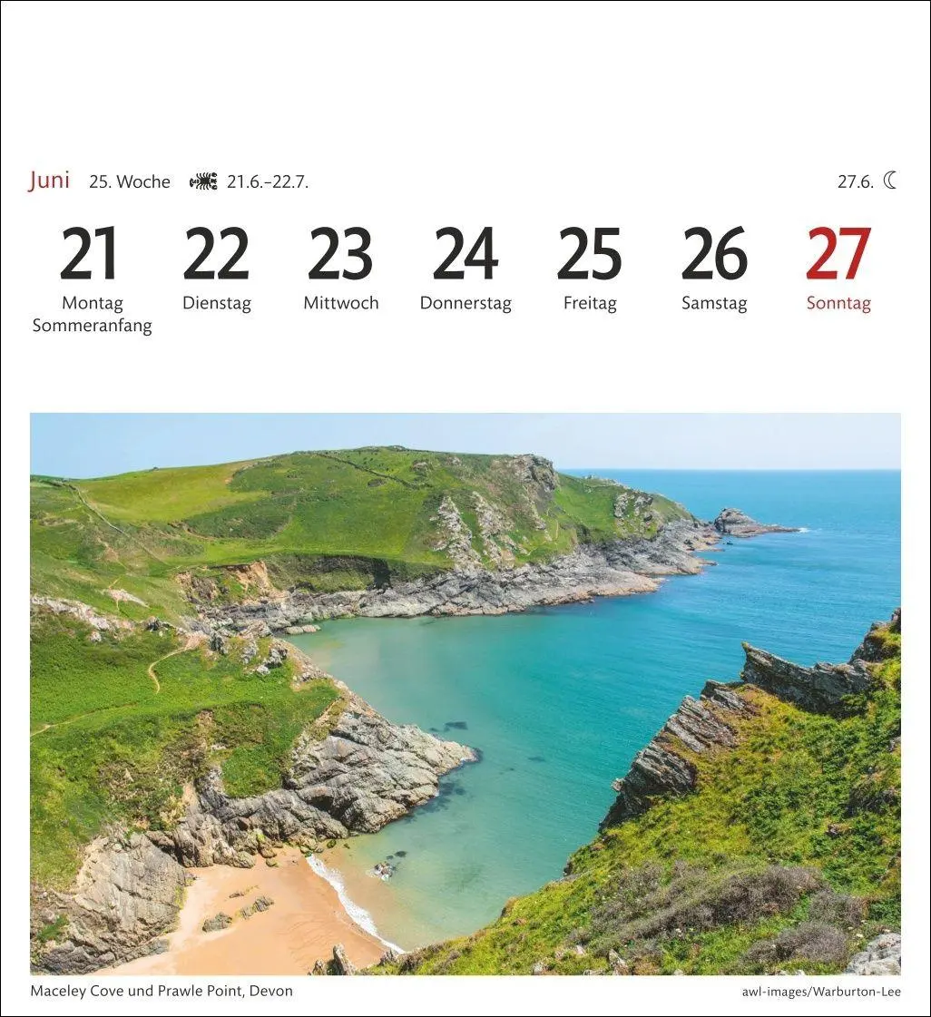 Bild: 9783840038303 | England Sehnsuchtskalender 2027 - Wochenkalender mit 53 Postkarten