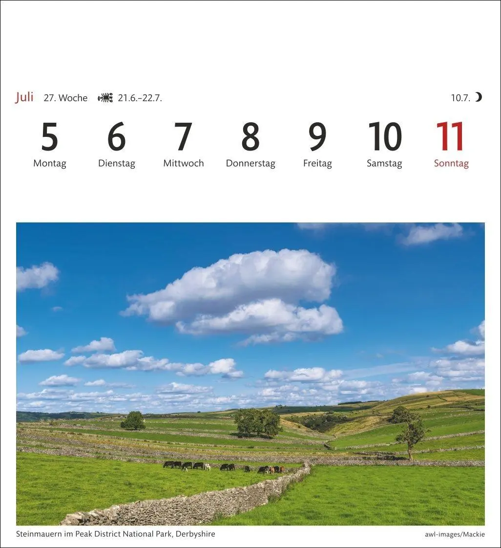 Bild: 9783840038303 | England Sehnsuchtskalender 2027 - Wochenkalender mit 53 Postkarten