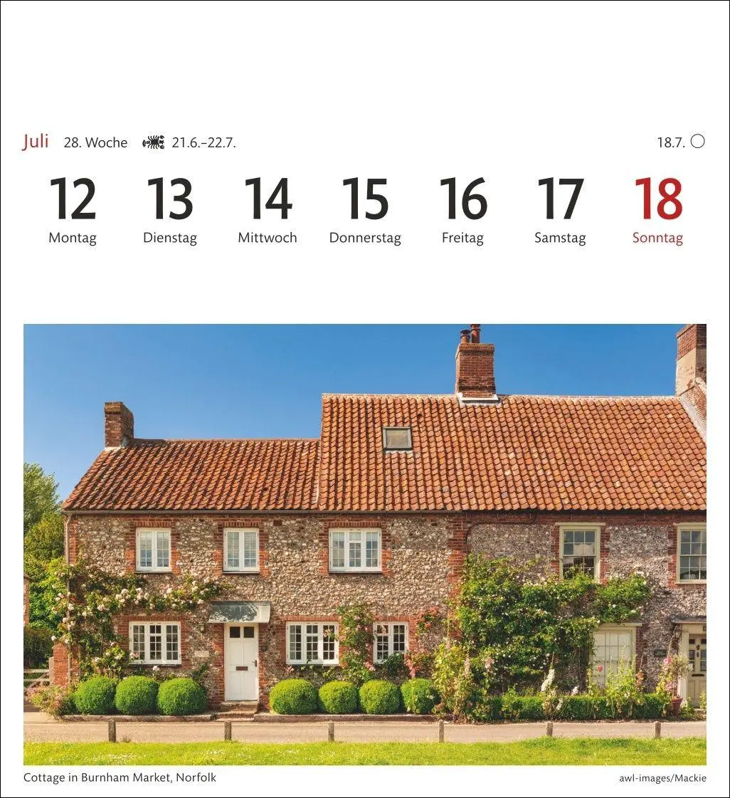 Bild: 9783840038303 | England Sehnsuchtskalender 2027 - Wochenkalender mit 53 Postkarten