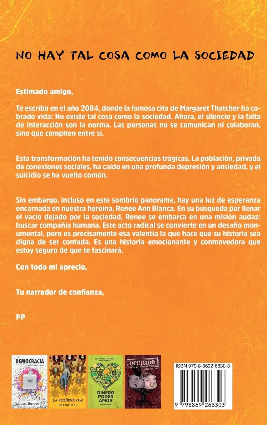 Rückseite: 9798869268303 | INDIVIDUTOPIA | Una novela ambientada en una distopía neoliberal