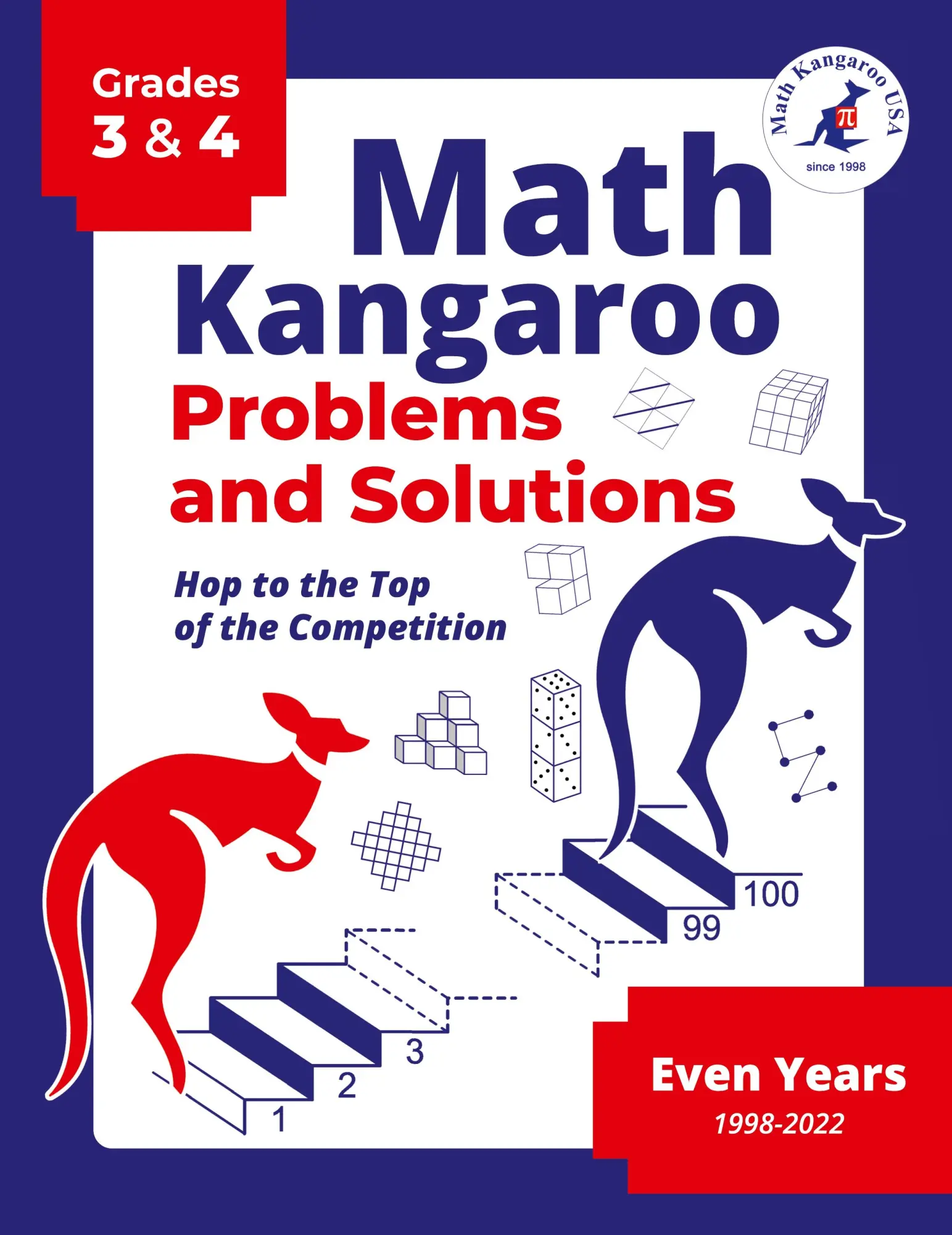 Cover: 9798989988303 | Math Kangaroo Problems and Solutions - Grades 3 &amp; 4 - Even Years | Usa