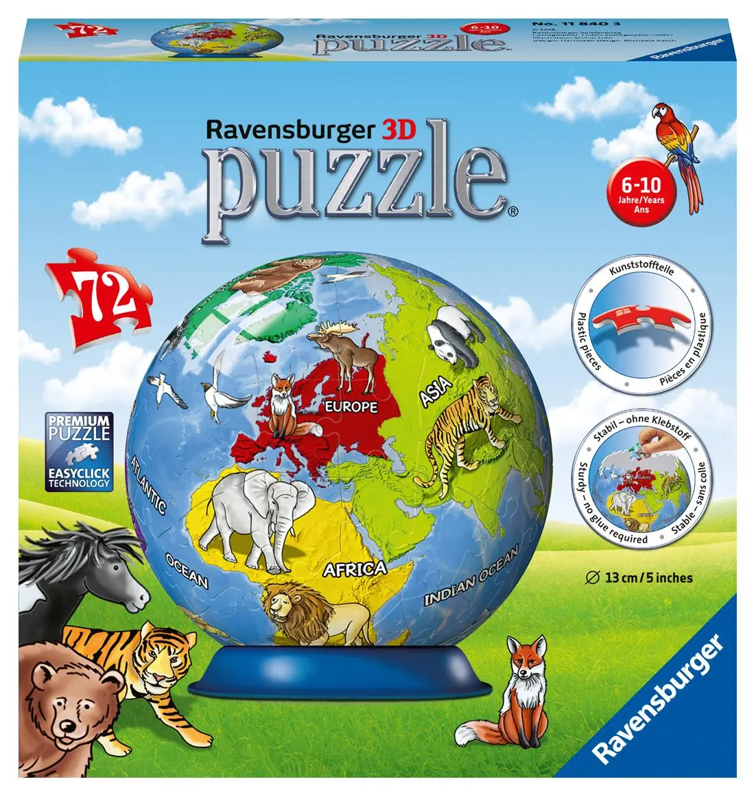 Cover: 4005556118403 | Kindererde 3D Puzzle-Ball 72 Teile | Spiel | 3D Puzzles | 11840 | 2017