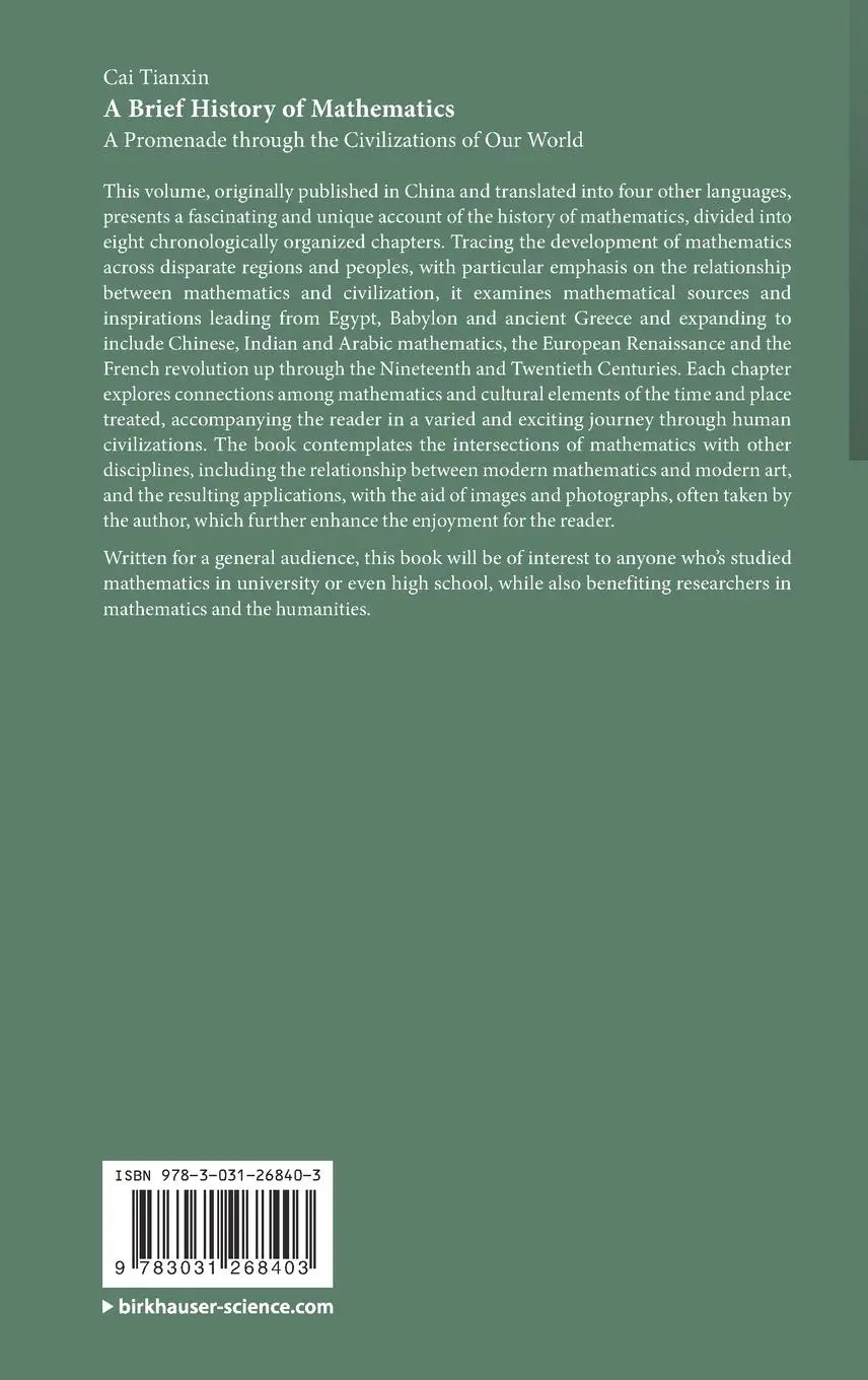 Rückseite: 9783031268403 | A Brief History of Mathematics | Tianxin Cai | Buch | xv | Englisch