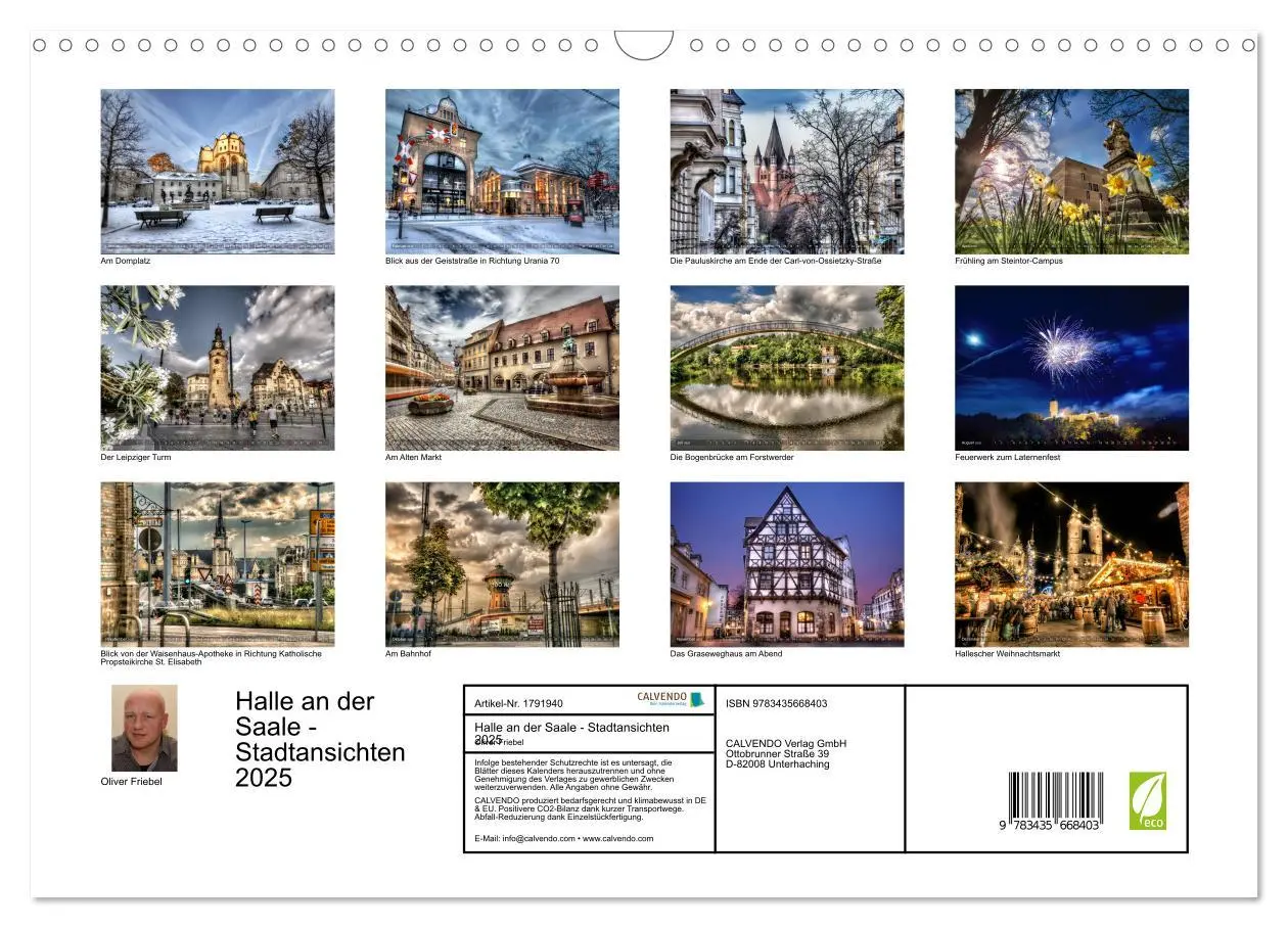 Bild: 9783435668403 | Halle an der Saale - Stadtansichten (Wandkalender 2025 DIN A3...