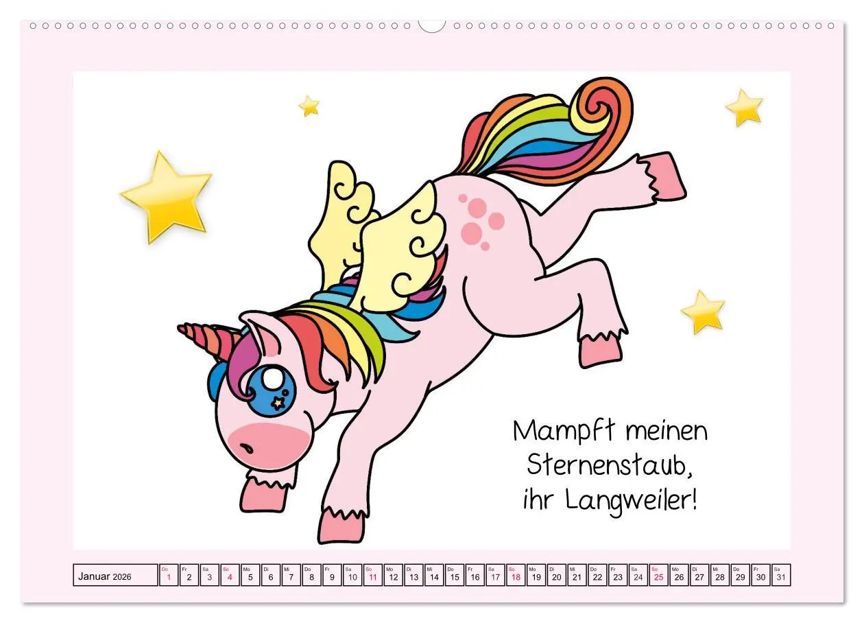 Bild: 9783457758403 | Unicorns. Einhorn-Sprüche und Weisheiten! (Wandkalender 2026 DIN A2...
