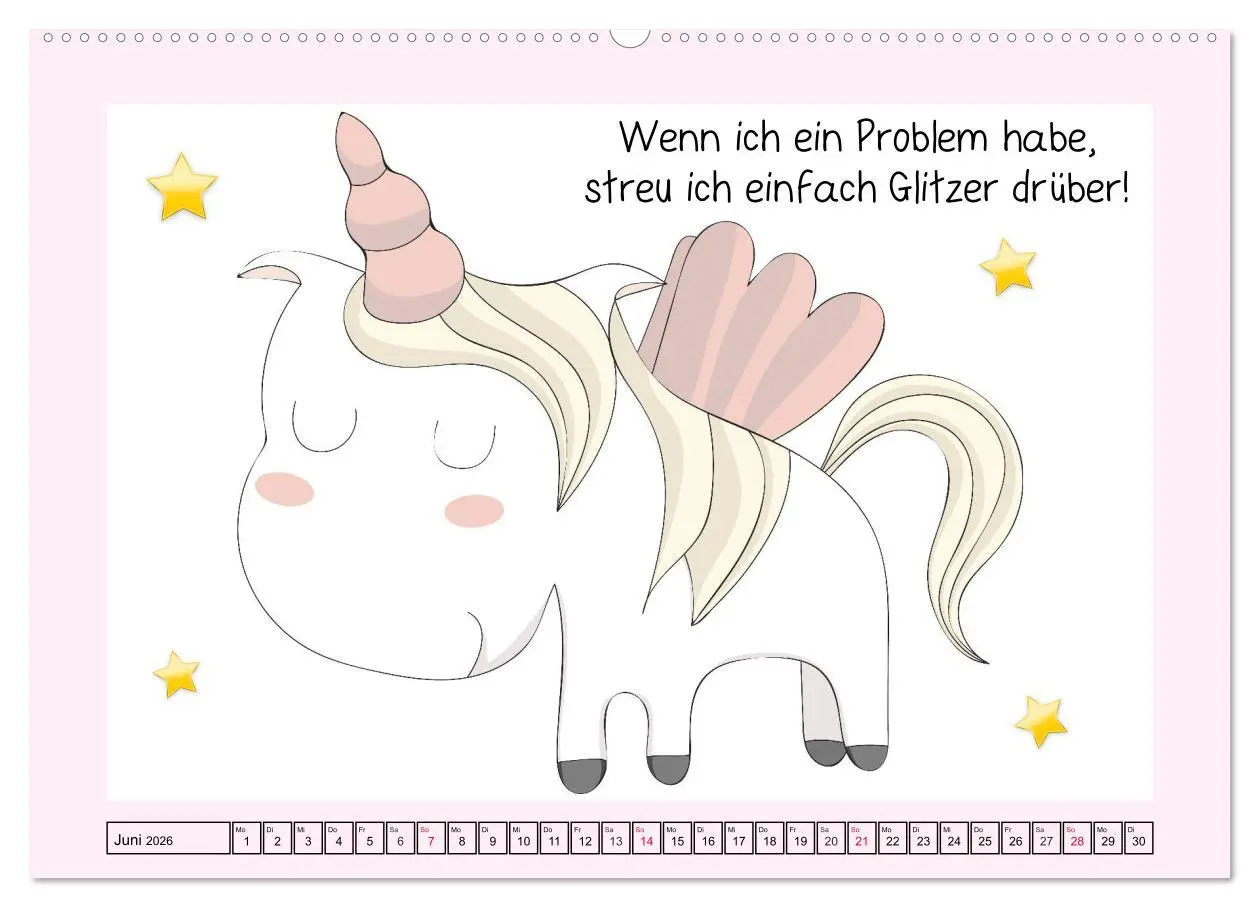 Bild: 9783457758403 | Unicorns. Einhorn-Sprüche und Weisheiten! (Wandkalender 2026 DIN A2...