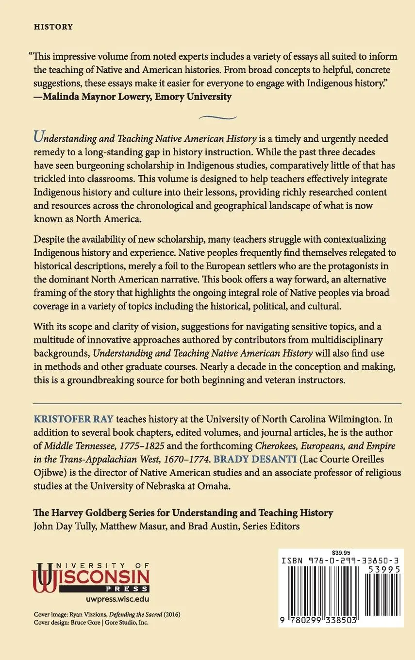 Rückseite: 9780299338503 | Understanding and Teaching Native American History | Kristofer Ray