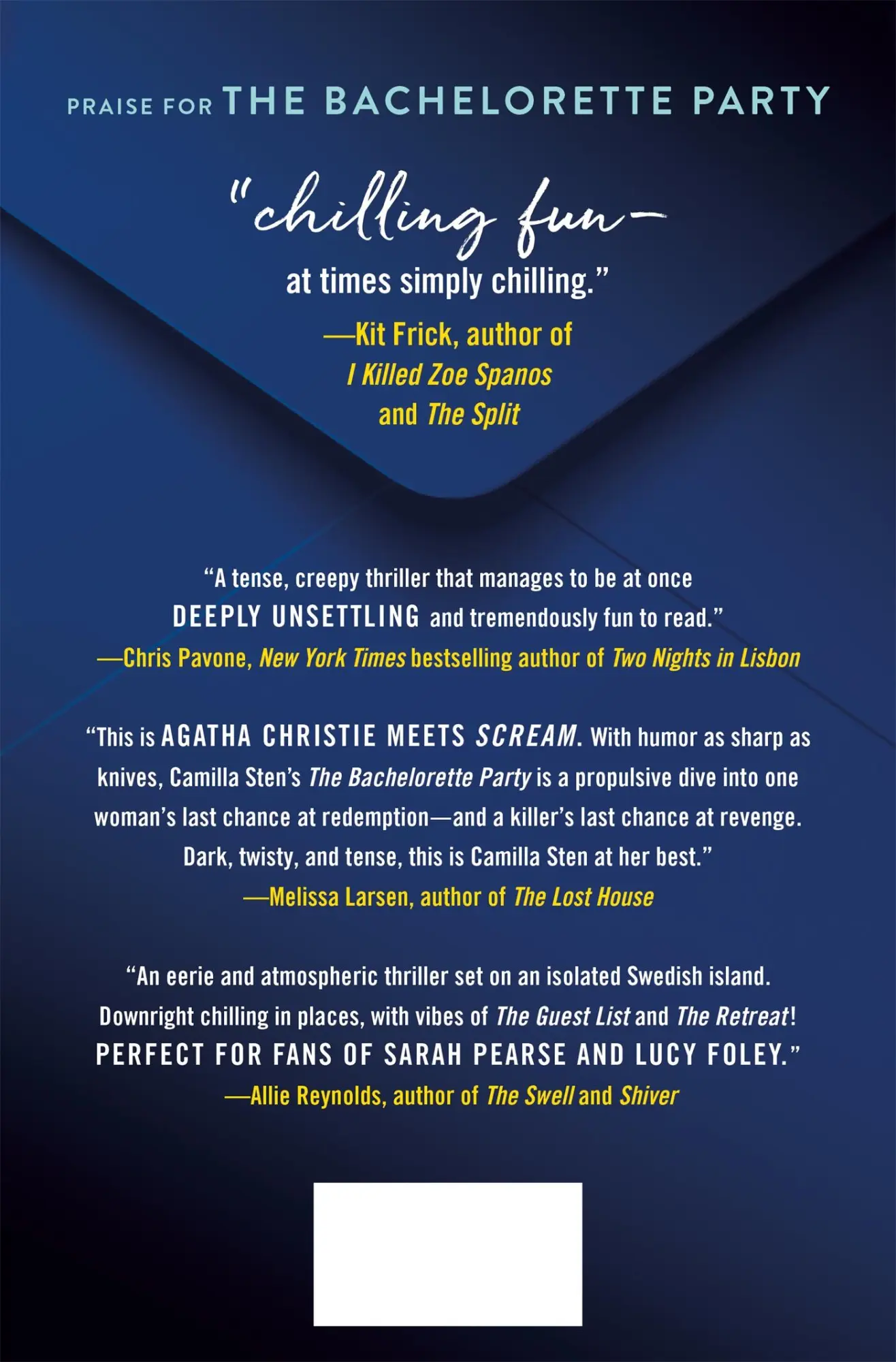 Rückseite: 9781250868503 | The Bachelorette Party | Camilla Sten | Buch | Englisch | 2025